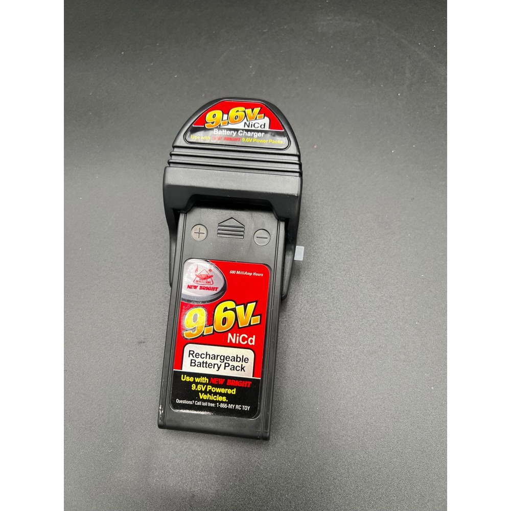 New Bright 9.6V NiCd Rechargeable Battery Pack & Wall Charger A870201252 RC Toy